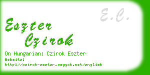 eszter czirok business card